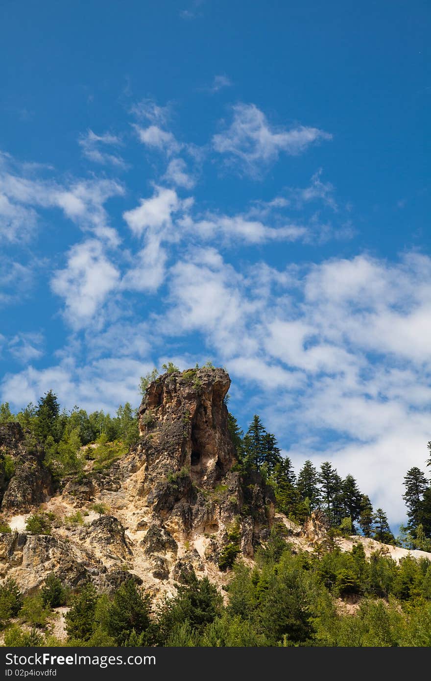 Piscul Corbului, a natural landmark in Apuseni Mountains, Romania.