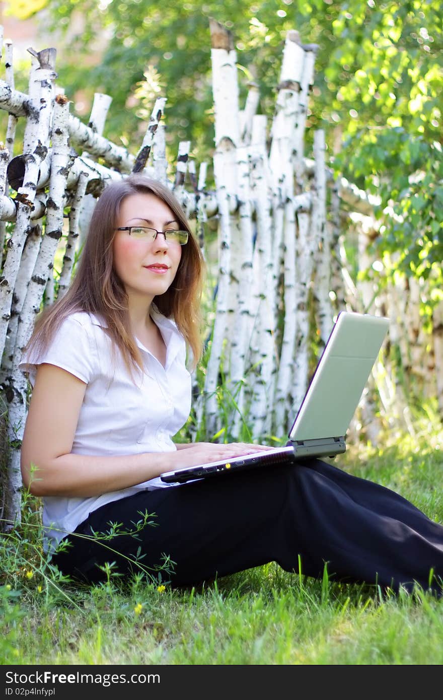 Attractive girl on the nature