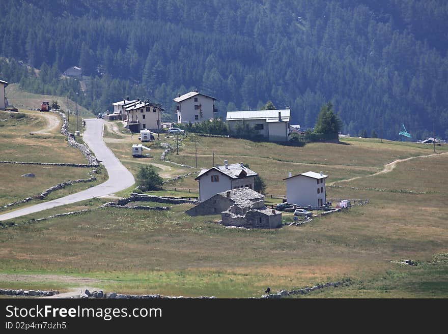 The village of Macolini near Madesimo SO Italy