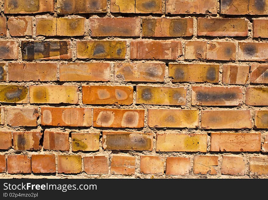 Brick wall. Red brick wall