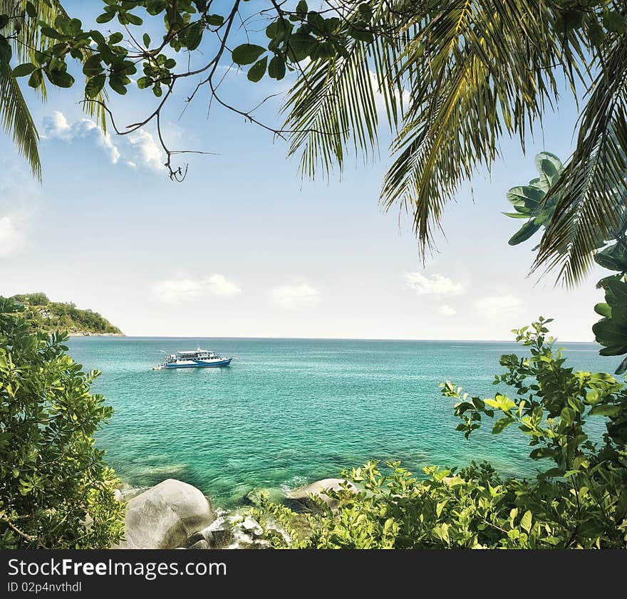 Stunning view of nice hot tropical site