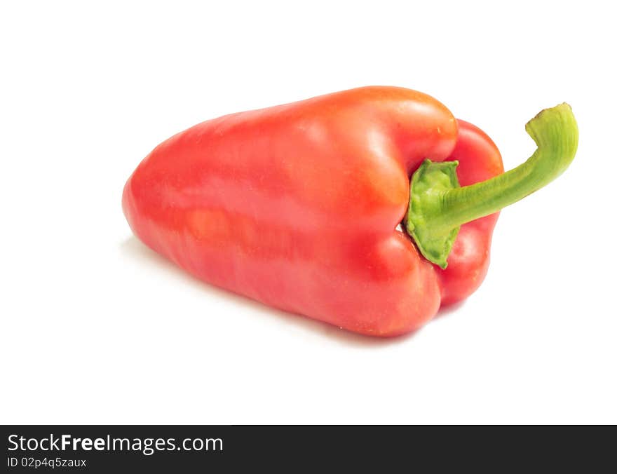 Red peppers on a white background