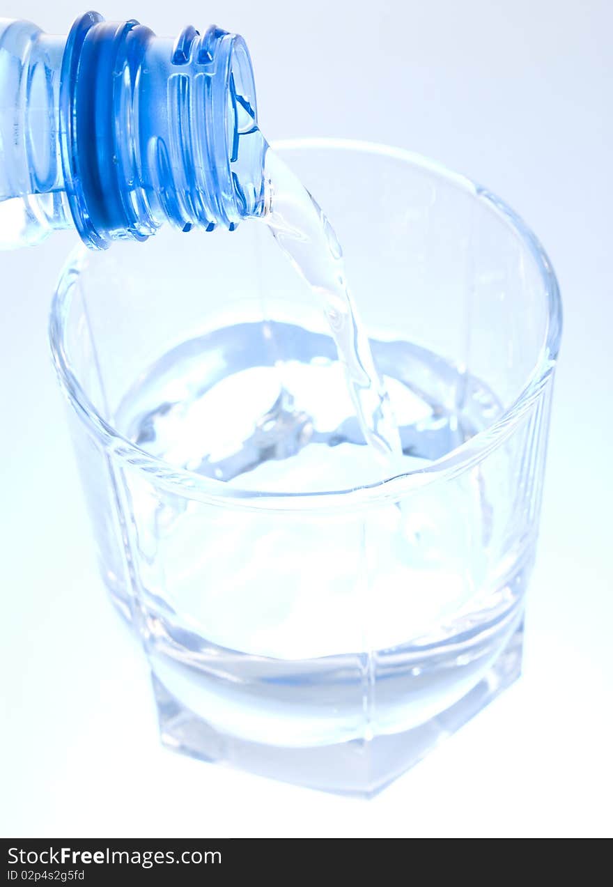 Cold purified water in the glass