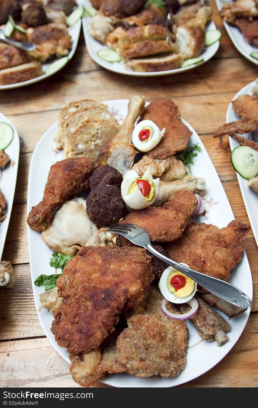 Plate Of Fried Chicken