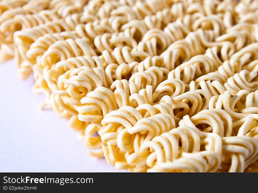 Closeup yellow Instant noodles, noodles