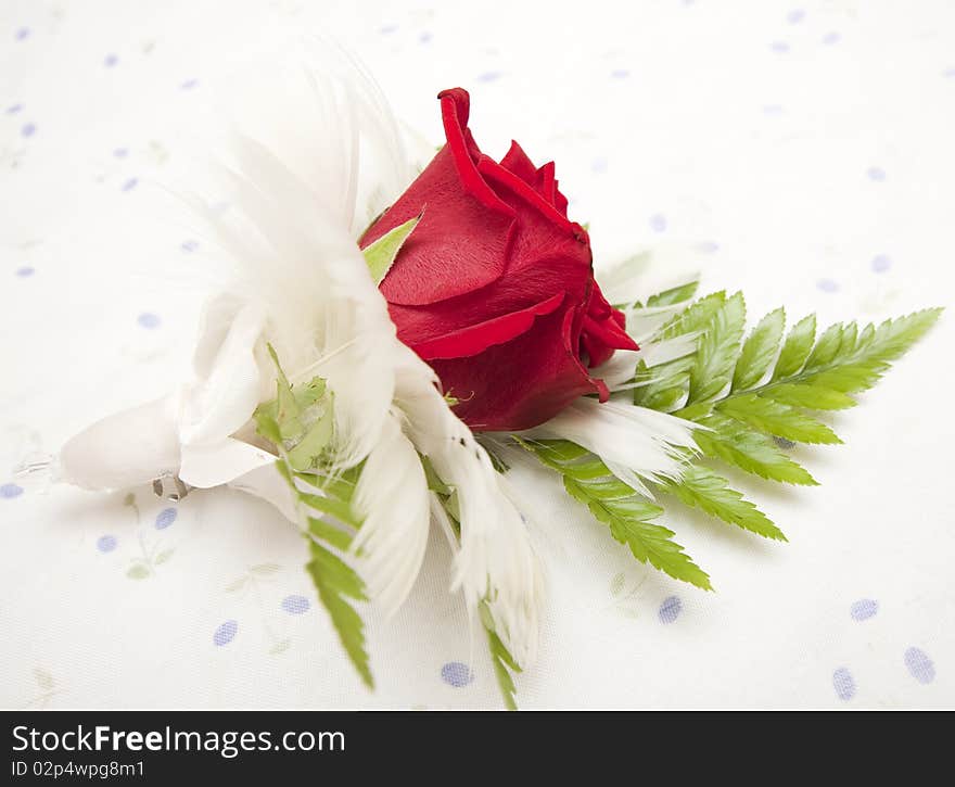 Small bouquet of beautiful red rose