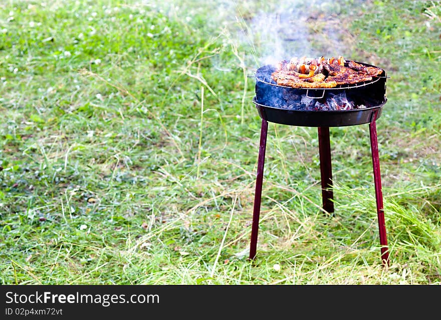 Rib-eye on the grill