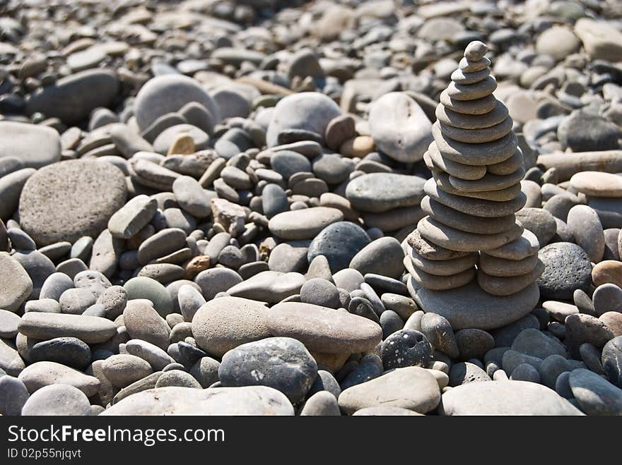 Zen stone pyramid