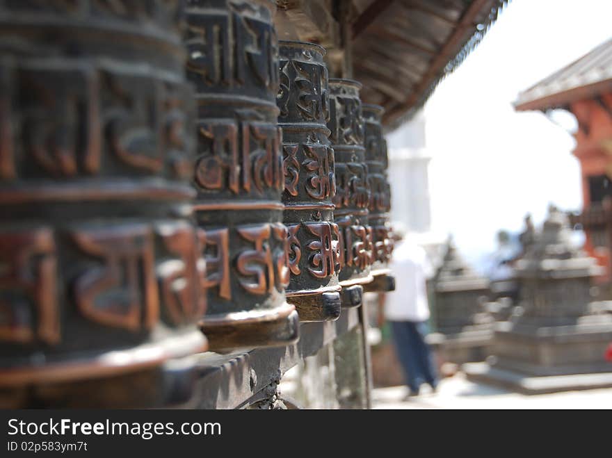 Nepali Prayer wheels