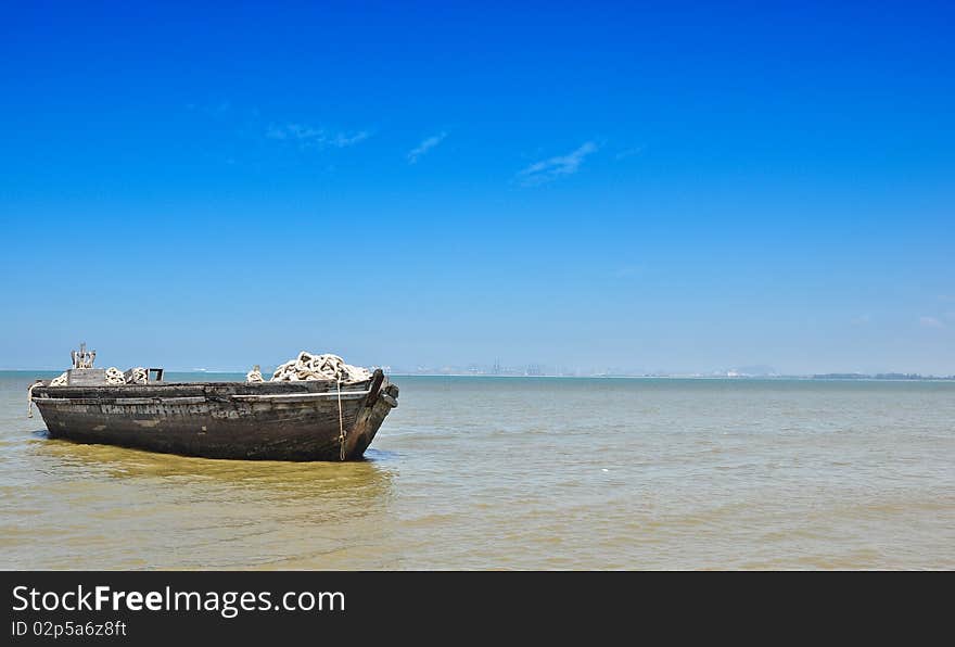 Floating Wooden Boat