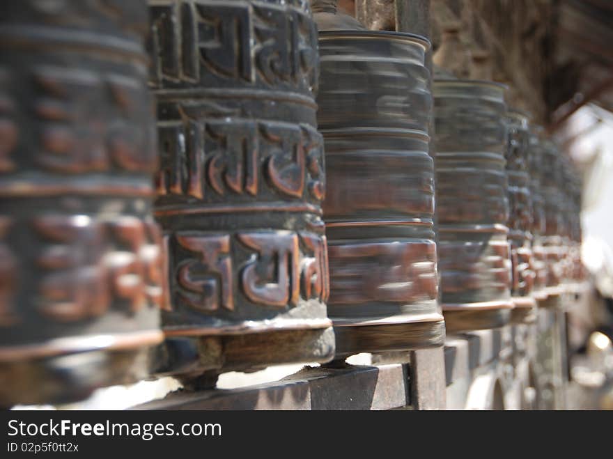 Nepali Prayer wheels