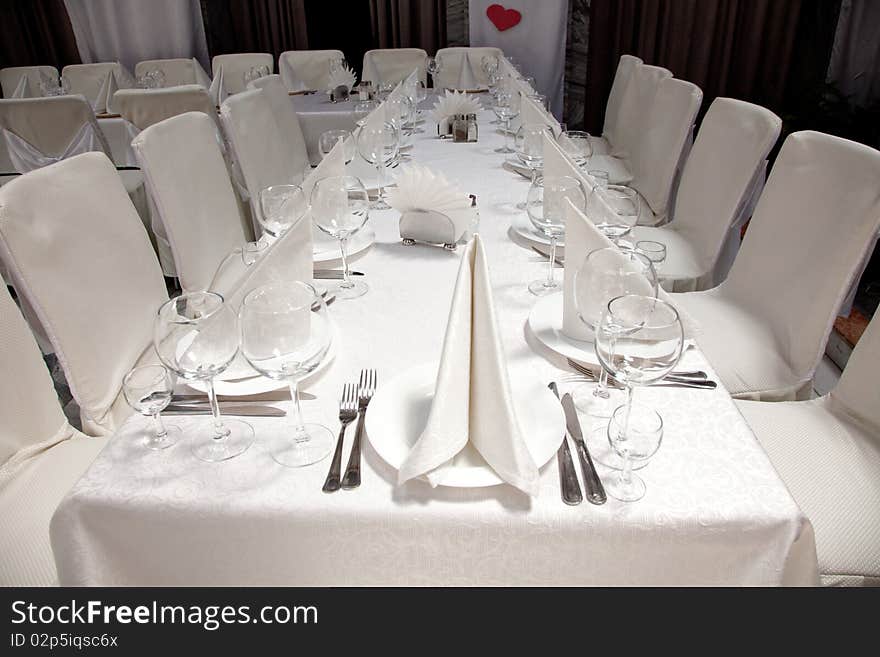 Banquet table in restaurant,wedding