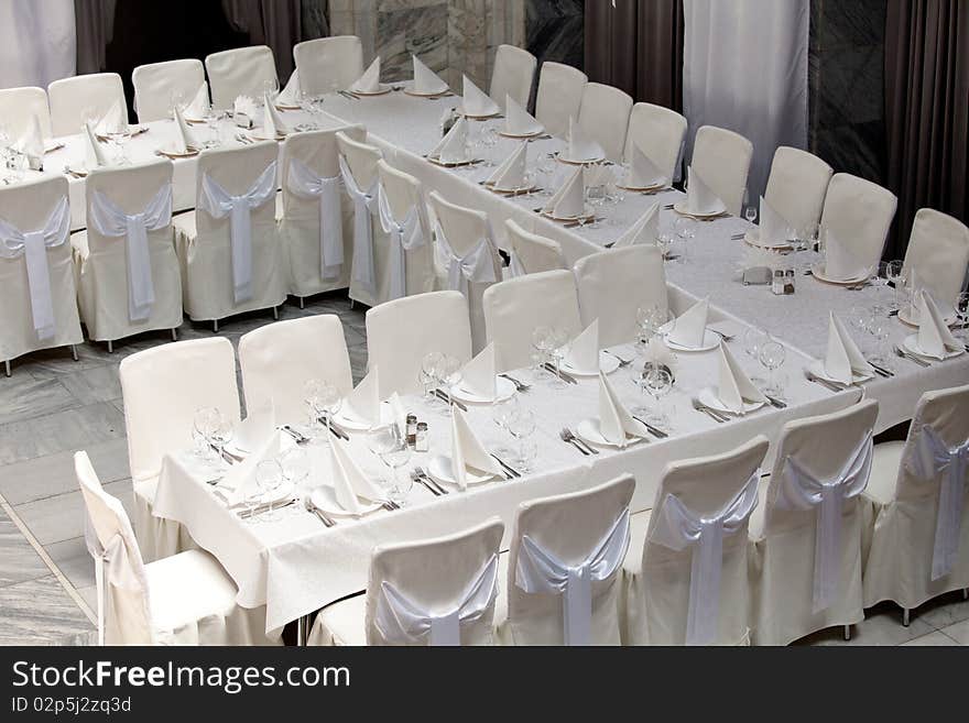 Banquet table in restaurant,wedding