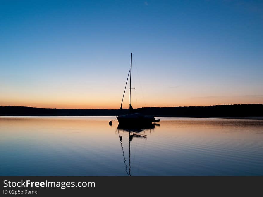 Sailing with a beautiful sunset