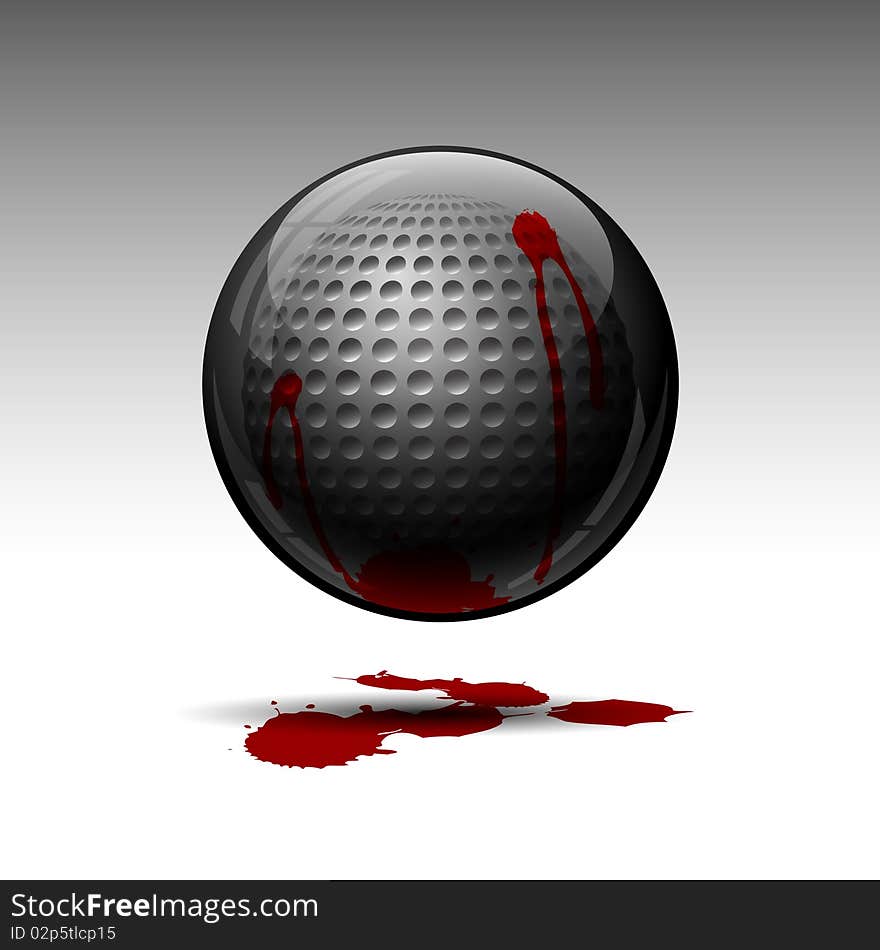 Abstract Black Sphere. Vector Illustration