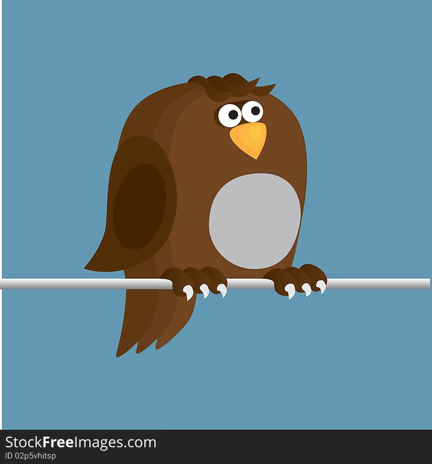 Sparrow Sitting On  Wire