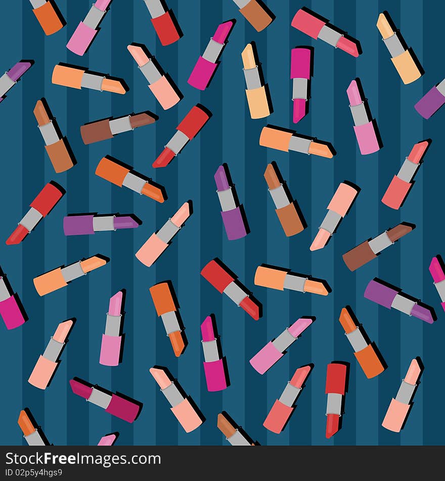 Background with lipsticks