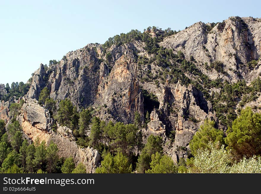 River gorges Cabriel,natural park in Spain