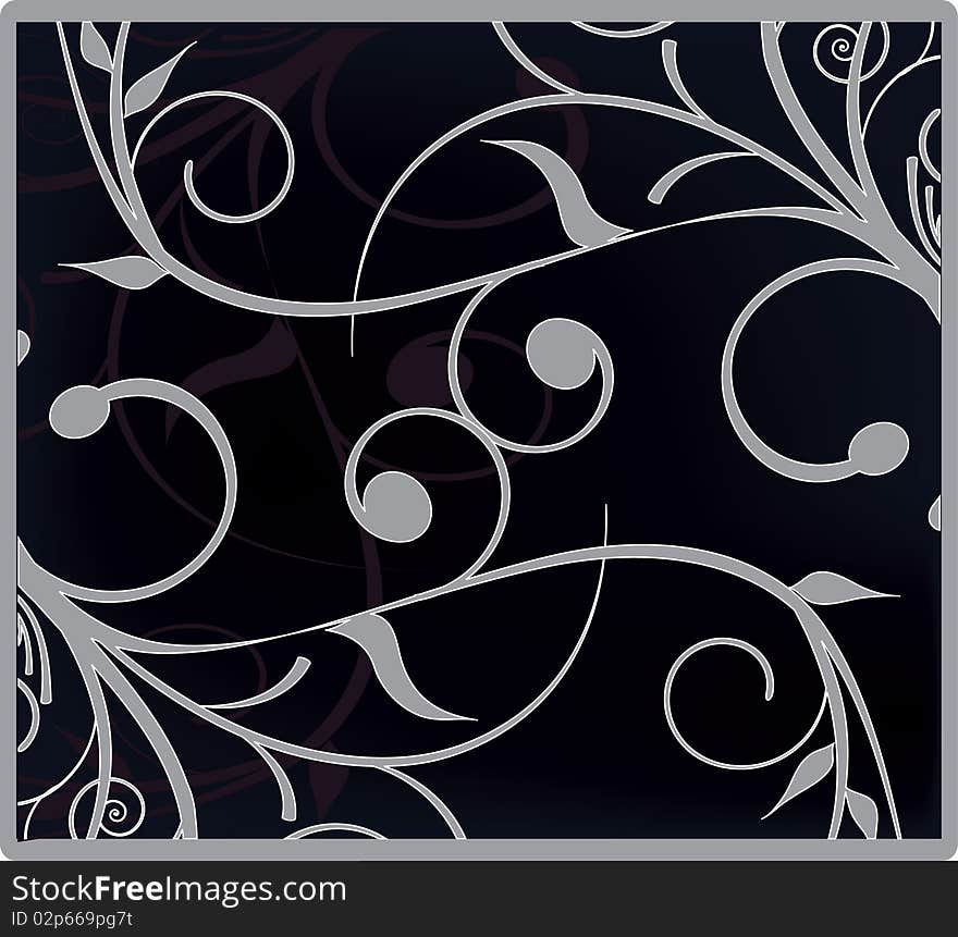 Decorative design isolated on black