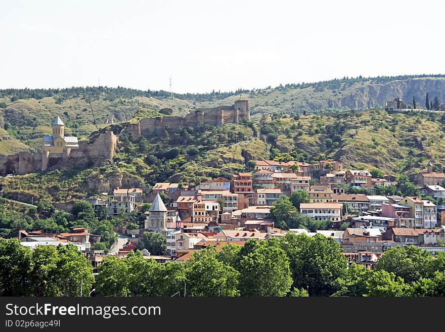 Landscape of a city of Tbilisi. Landscape of a city of Tbilisi