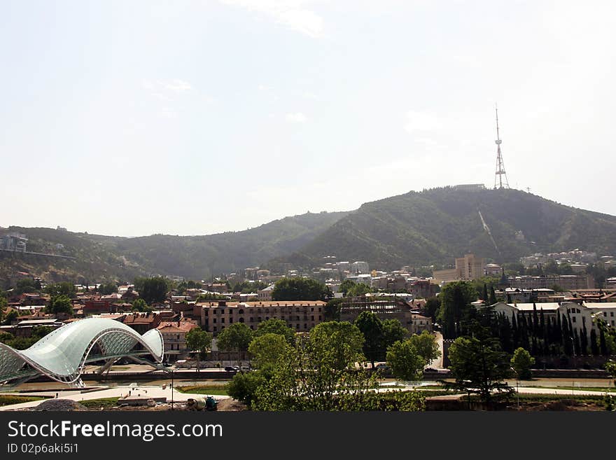 Landscape of a city of Tbilisi. Landscape of a city of Tbilisi