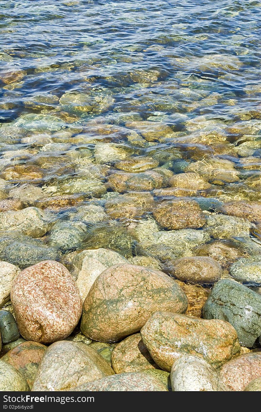 Colorful gravels on the beach. Colorful gravels on the beach.