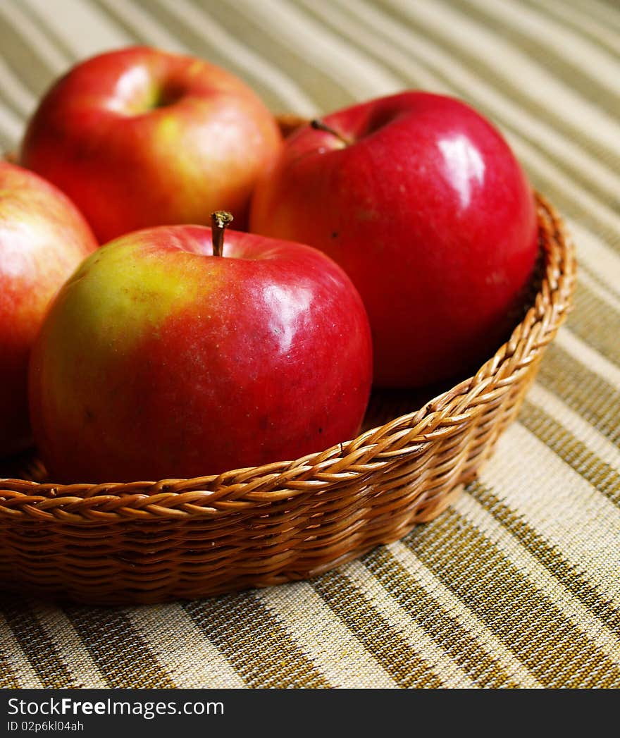 Red Apples In The Basket