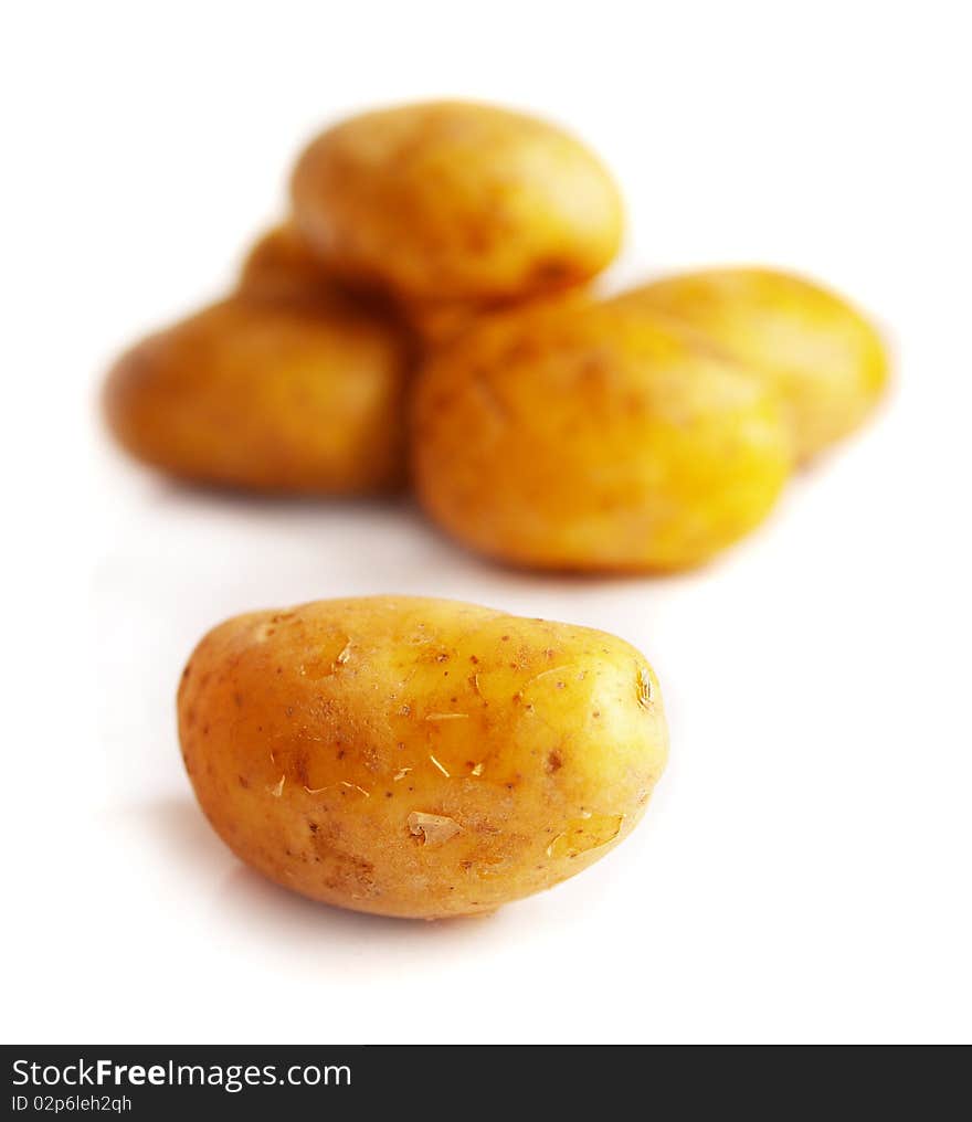 Ripe potato isolated on white background. Ripe potato isolated on white background