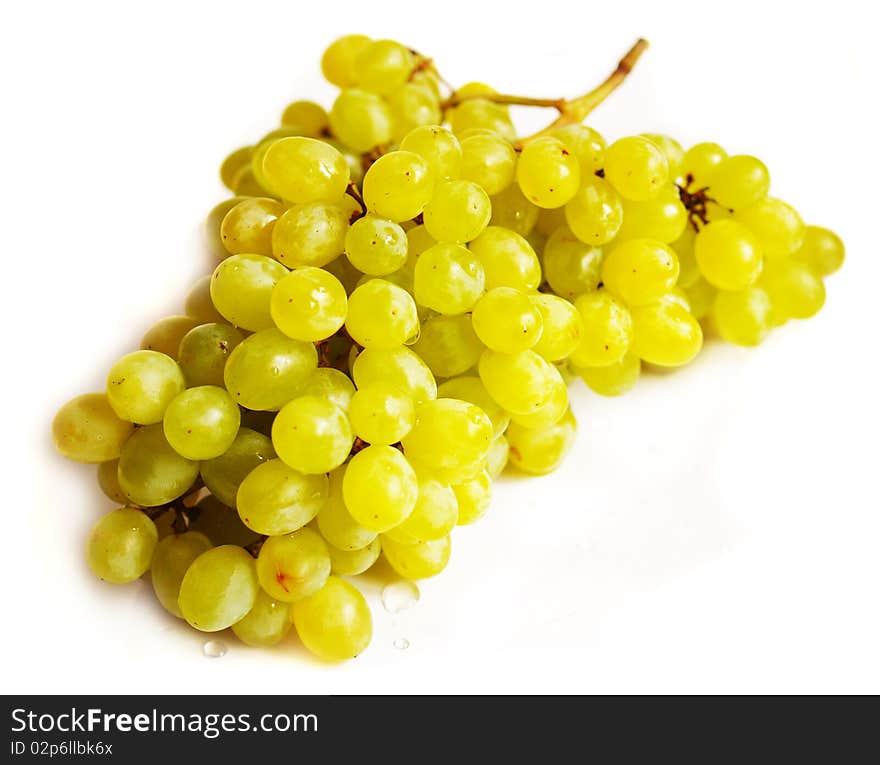 Grapes with drops of water