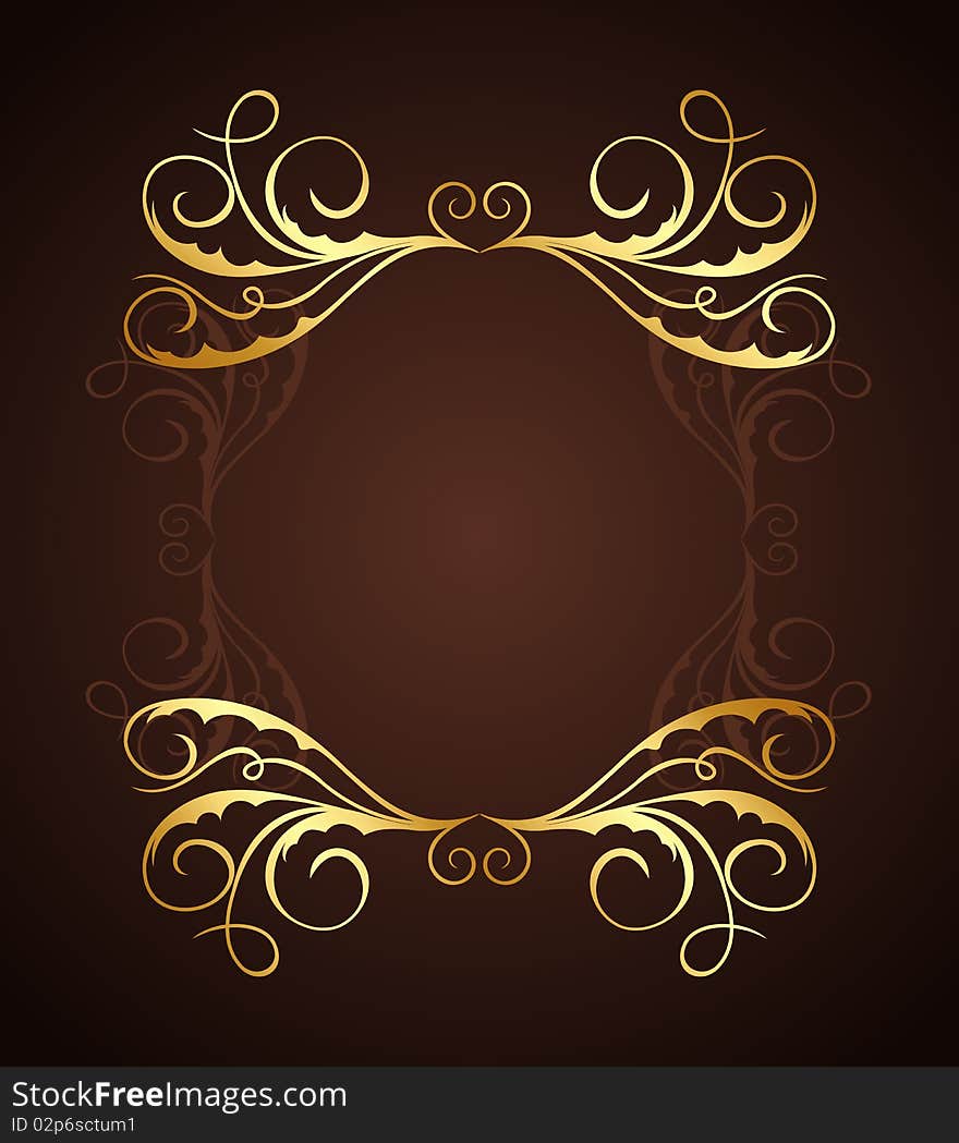 Illustration of beautiful vintage template. Vector