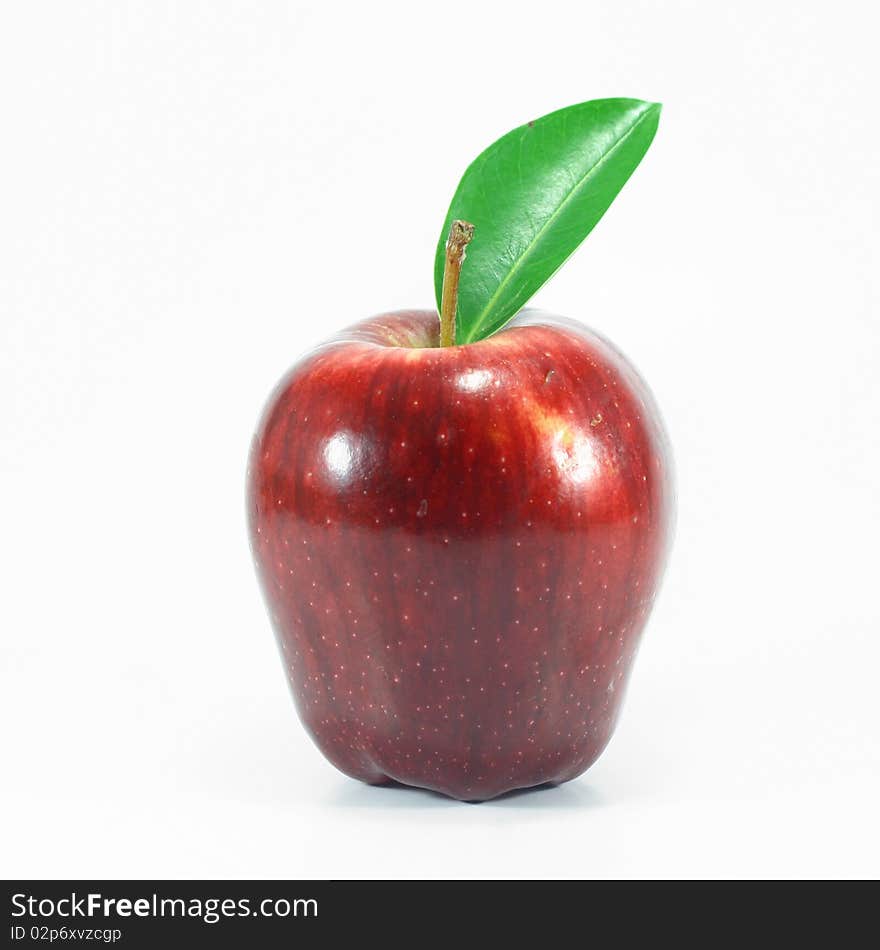 The apple fruit on white background. The apple fruit on white background