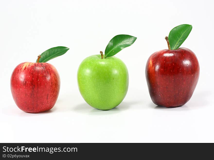 Apple fruit on white background