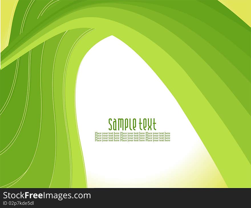 Abstract Creative Green Wave Background