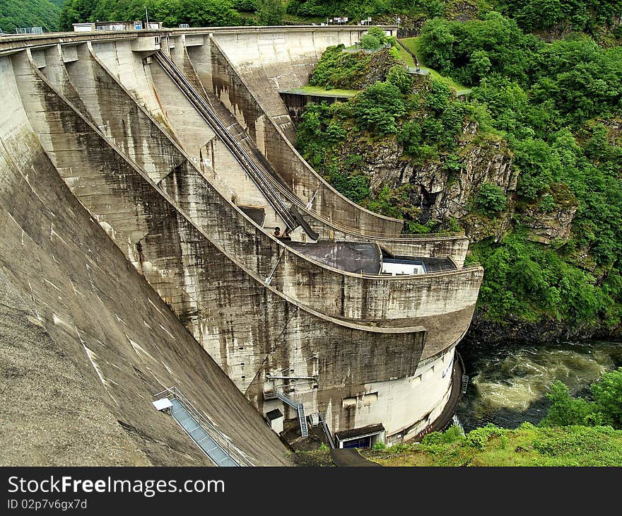 A small dam in the Correze area of Limousin France. A small dam in the Correze area of Limousin France.