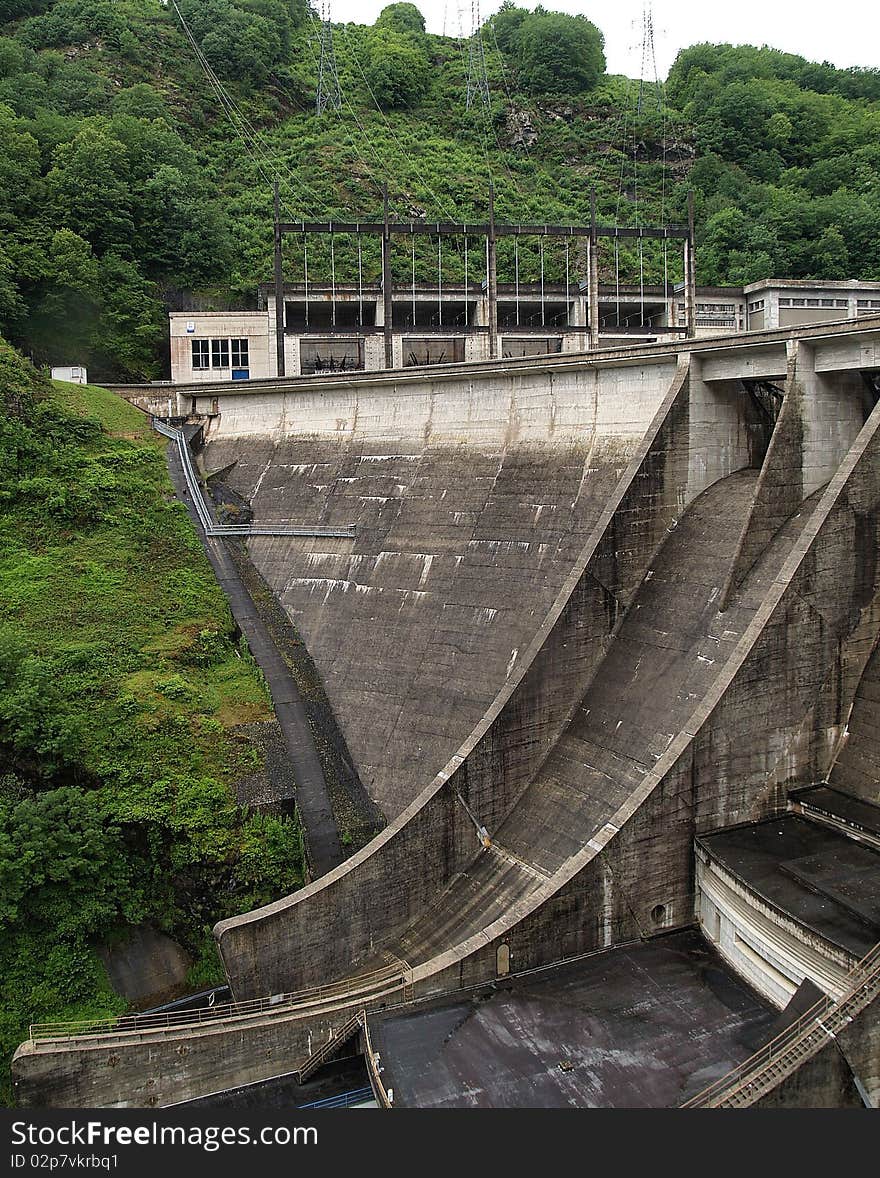 A small dam in the Correze area of Limousin France. A small dam in the Correze area of Limousin France.