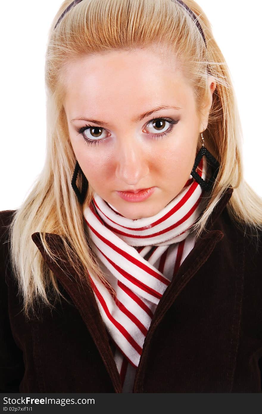 Beautiful adorable young girl in jacket