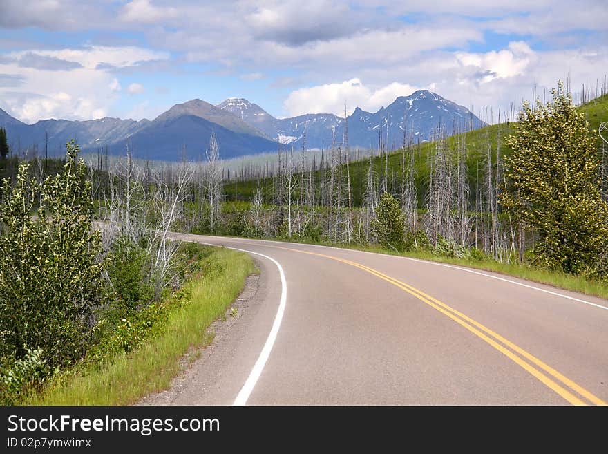 Scenic Drive In Rocky Mountains