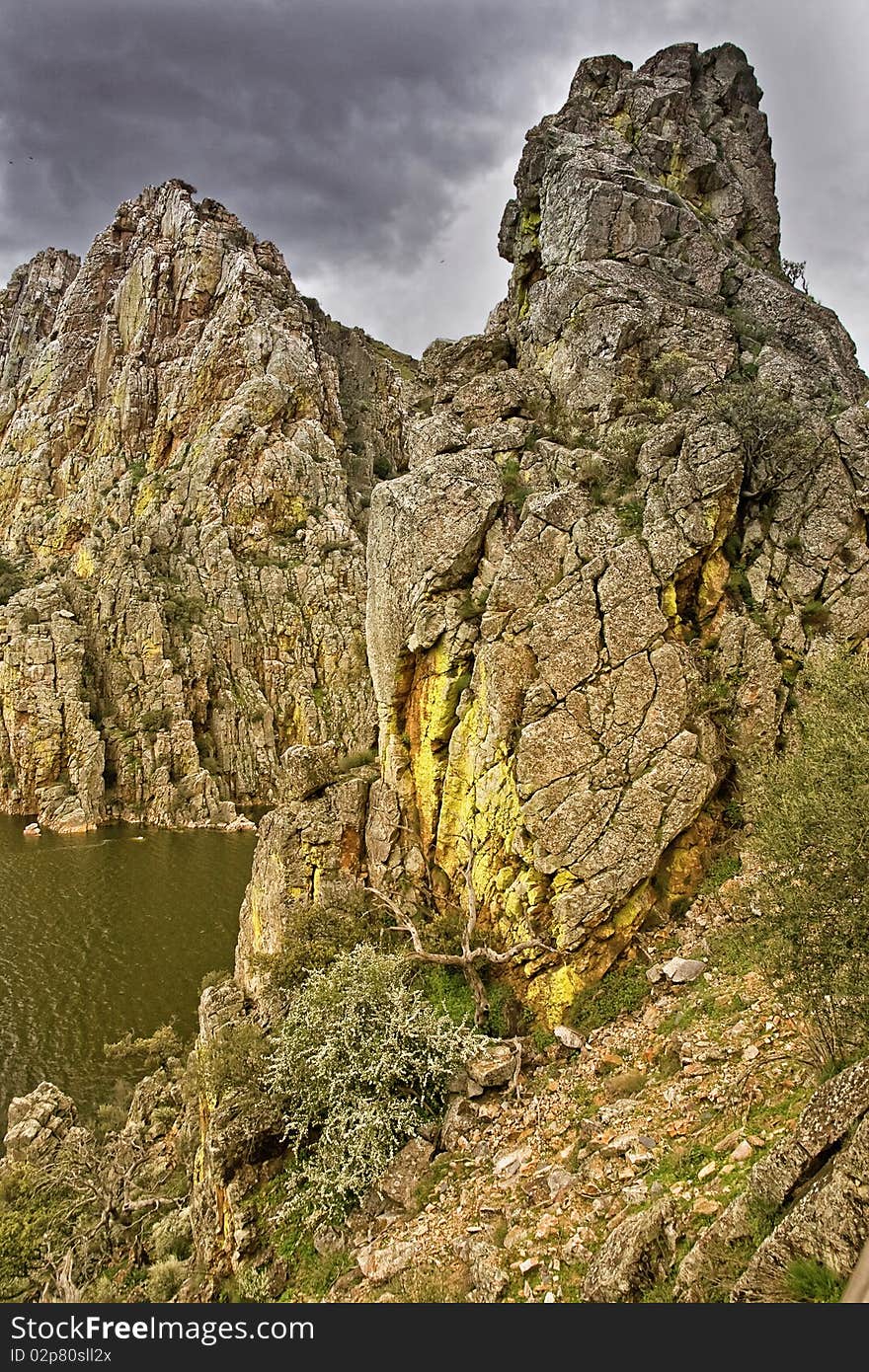 An image of a part of Monfragüe natural park in Spain. An image of a part of Monfragüe natural park in Spain