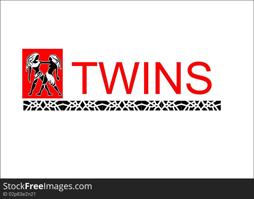 Logo night club twins striptease. Logo night club twins striptease