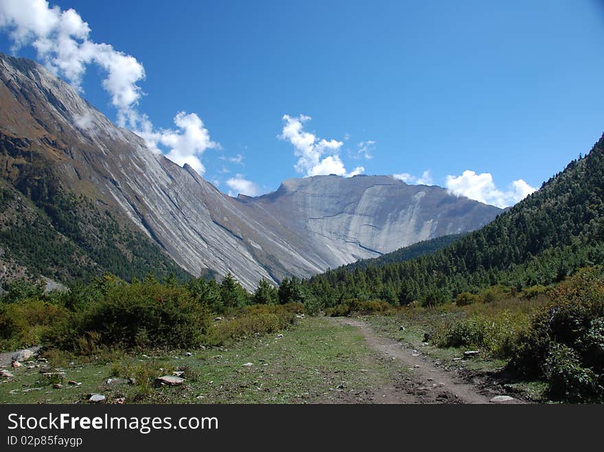 The around Annapurna trek in Nepal. The around Annapurna trek in Nepal