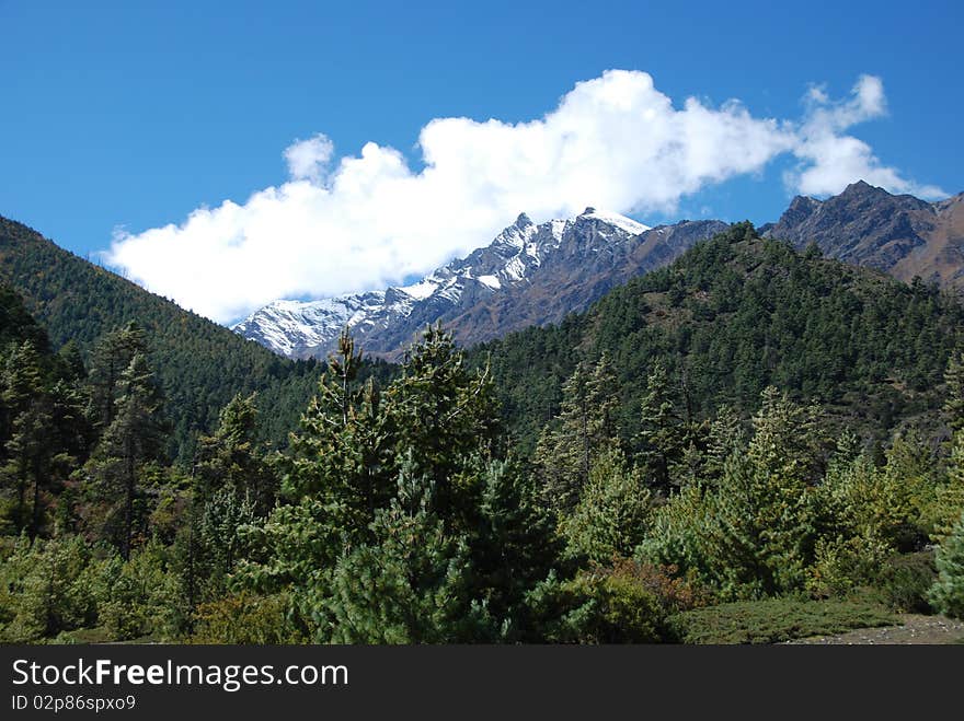 Annapurna nature and landscape in Nepal. Annapurna nature and landscape in Nepal