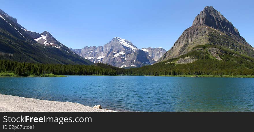 Panoramic view of Glacier national park in Montana