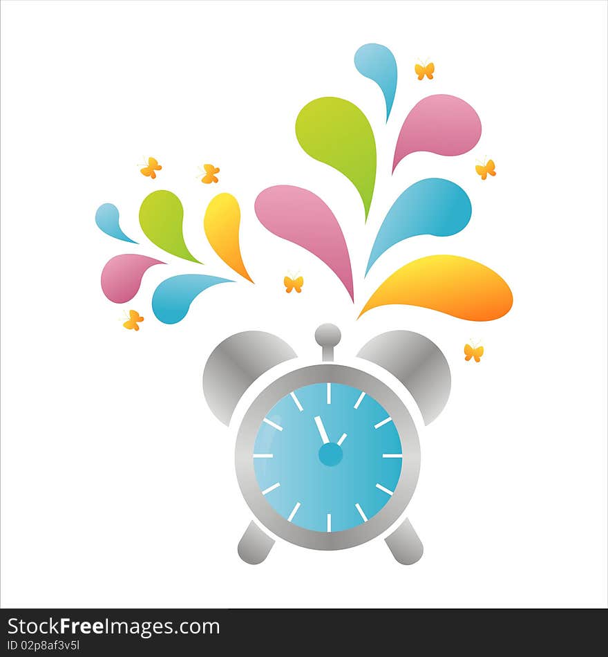 Colorful clock background