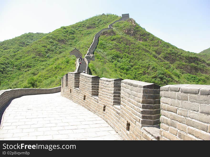 He great wall of china at juyongguan. He great wall of china at juyongguan