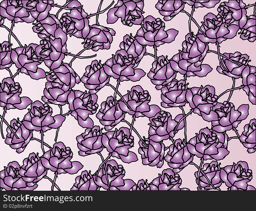 Floral texture with violet roses