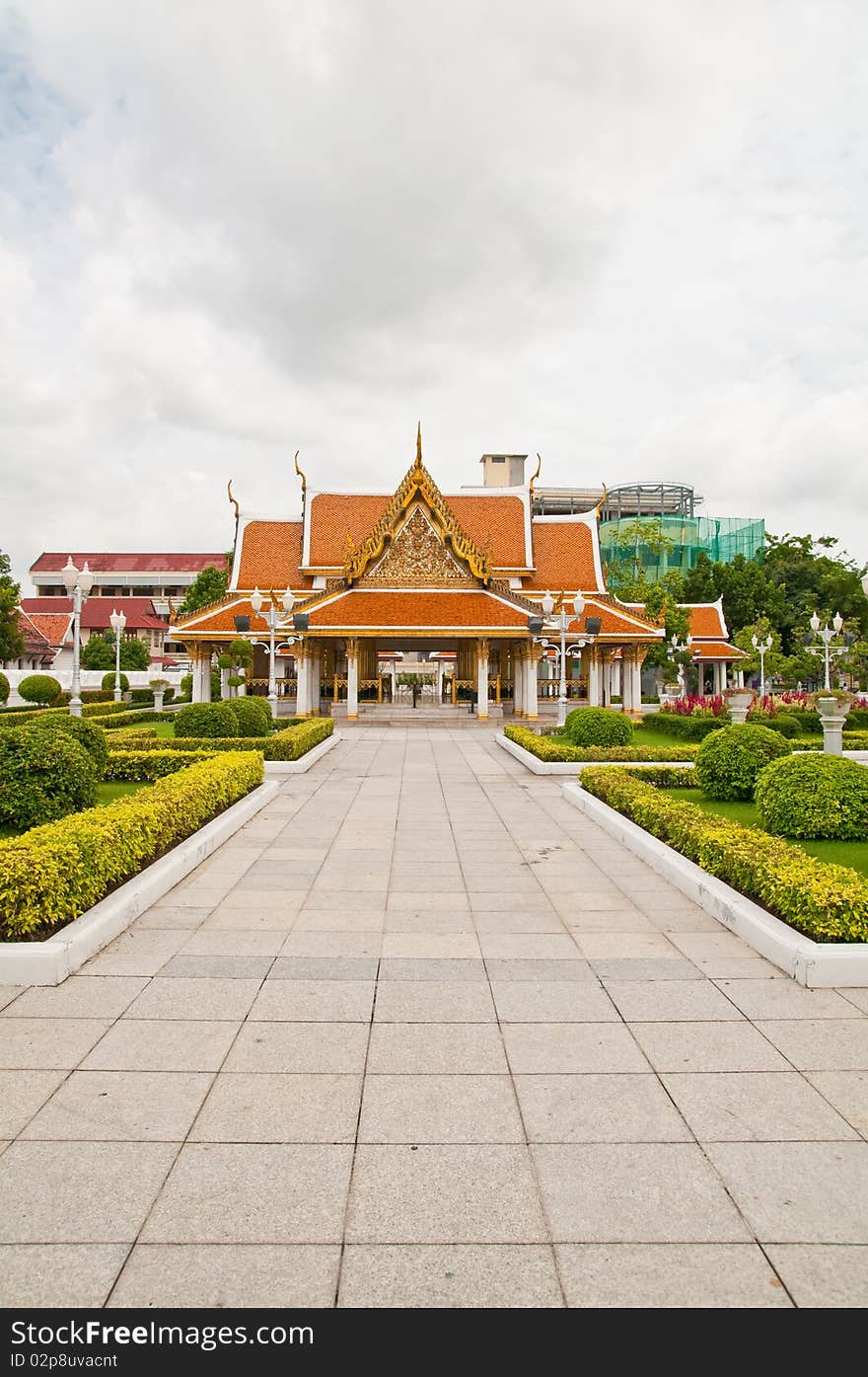 Thai Style Building for The King at center of Bangkok