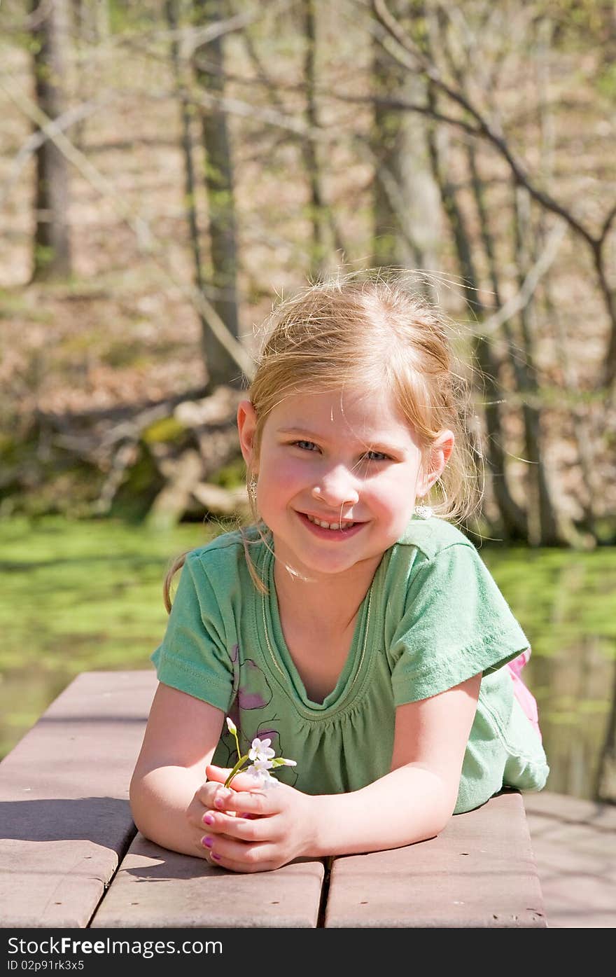 Cute Little Girl in the Park