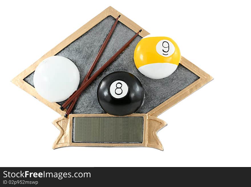 A islolated Billiards plaque image