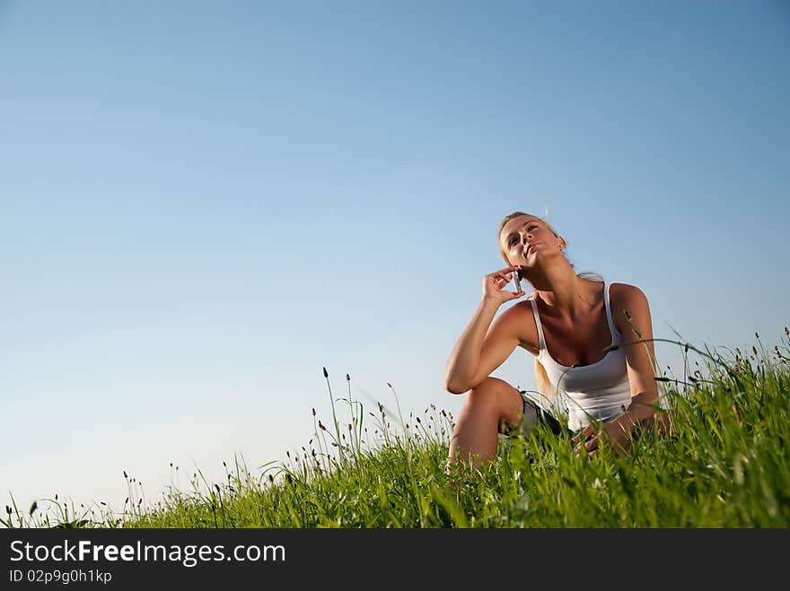 Woman with mobile phone