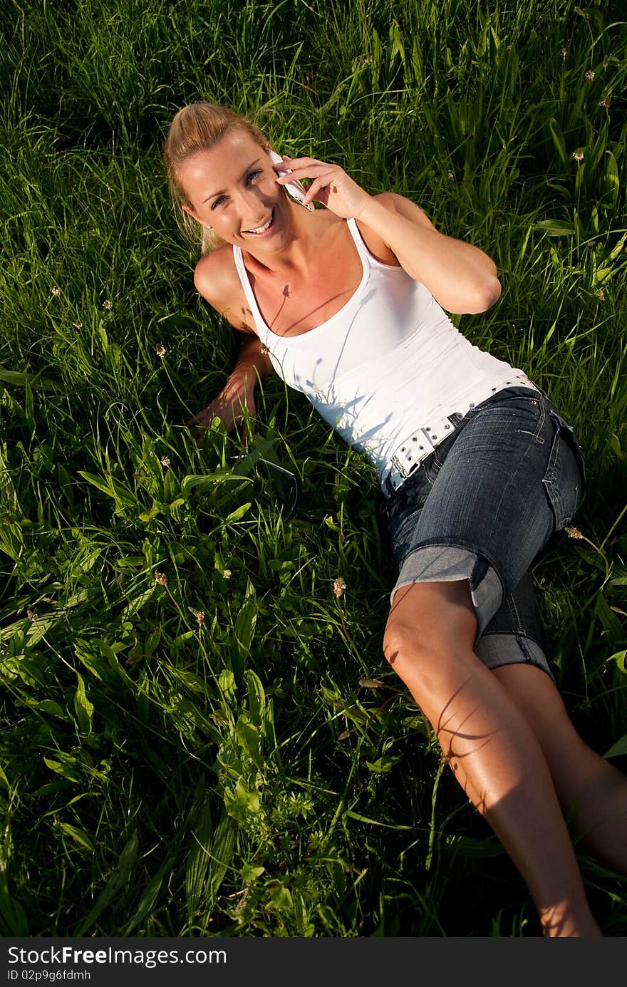 Woman with mobile phone